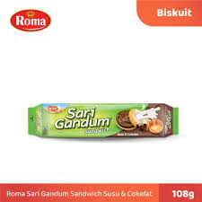 Roma Sari Gandum 115gram 115 gram Coklat/ biskuit roma gandum coklat